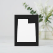 ユタ引っ越しのお知らせを作成する ポストカード (スタンド正面)