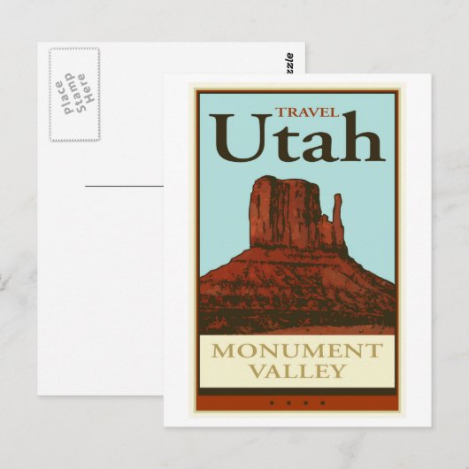 ユタ旅行 ポストカード (正面/裏面)