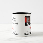 ユタ来州の切手を貼った公証人 ツートーンマグカップ (中央)