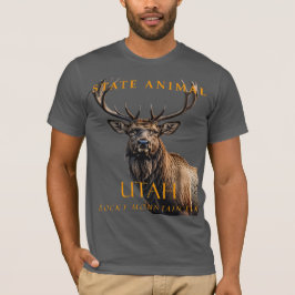 ユタ準州の動物、驚くべきマウンテンエルク Tシャツ