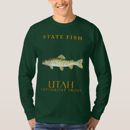 ユタ準州の魚 ボンネビル・カットスロートトラウト Tシャツ (正面)