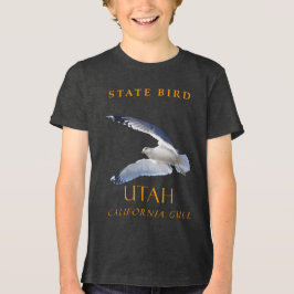 ユタ準州の鳥 カリフォルニアカモメ トライブレンドTシャツ