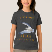 ユタ準州の鳥 カリフォルニアカモメ トライブレンドTシャツ (正面)