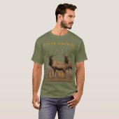ユタ準州 アニマル マウンテンエルク Tシャツ (正面フル)