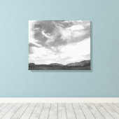 ユタ砂漠の上の黒と白の雲16x20 キャンバスプリント (インサイチュ (ウッドフロア))