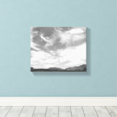 ユタ砂漠8x10上空の白黒の雲 キャンバスプリント (インサイチュ (ウッドフロア))