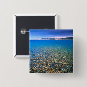 ユタ米国熊澄ん湖の水が明るい 缶バッジ (正面&裏面)