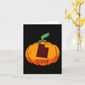 ユタ米州パンプキンハロウィーンアートデザイン秋セ カード (黄色い花)