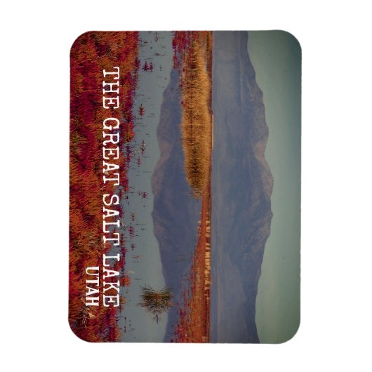 ユタ素晴らし州北部の塩湖 マグネット (縦)