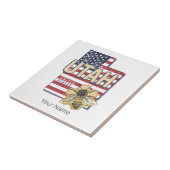 ユタ統一されたビー州レトロマップヴィンテージUSA タイル (側面)