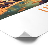 ユタ統一された州旅行プリント ポスター (角)