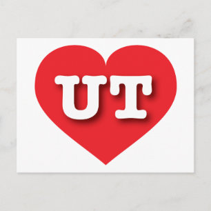 ユタ赤いハート- I love UT ポストカード