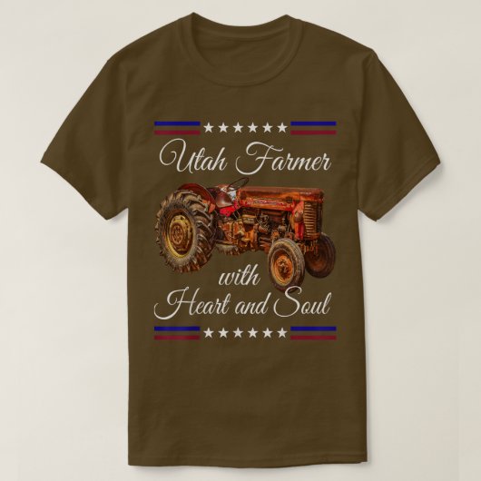 ユタ農家レトロ Tシャツ (デザイン正面)