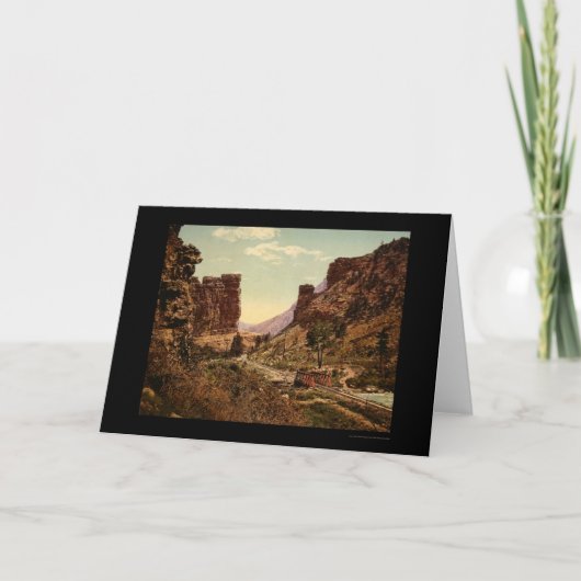 ユタ1900年のデンバーおよびリオ・グランデ川の鉄道線路 カード (正面)