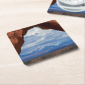 ユタ、アーチズ国立公園、デリケートアーチ スクエアペーパーコースター (アングル)