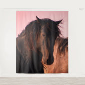 ユタ・ウェスタン・アートの野馬タペストリー タペストリー (正面)