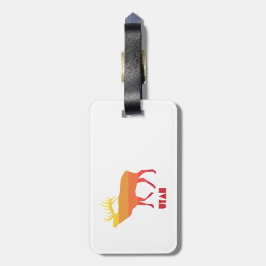 ユタ・エルク ラゲッジタグ (裏面縦)