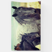 ユタ・オナキーのワイルドウマ灰色の旗 横断幕 (縦)