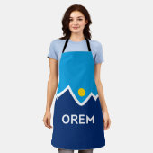 ユタ・オレム州旗 エプロン (着用した状態)