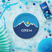 ユタ・オレム州旗 ペーパープレート (パーティー)