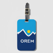 ユタ・オレム州旗 ラゲッジタグ (正面縦)