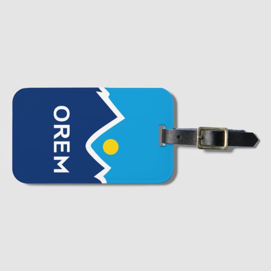 ユタ・オレム州旗 ラゲッジタグ (正面横)