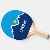 ユタ・オレム州旗 卓球ラケット (横)