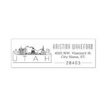 ユタ |カスタム住所のインク入力スタンプ