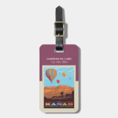 ユタ・カナブ | 風船と曲の丸め ラゲッジタグ (正面縦)