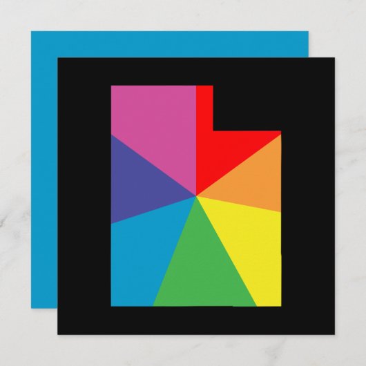 ユタ カラーバースト 招待状 (正面/裏面)