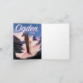 ユタ・スキー・ポスター、オグデン ノートカード (内部)