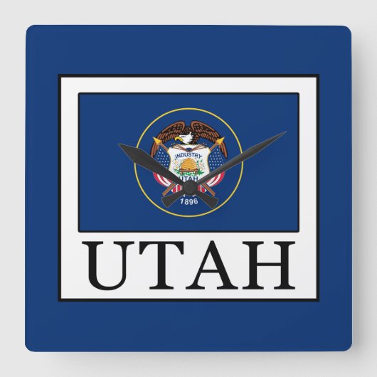 ユタ スクエア壁時計 (正面)