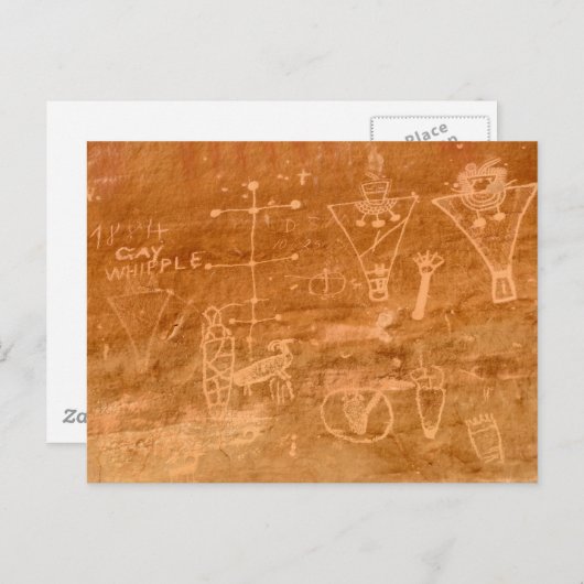 ユタ,セゴキャニオンペトログリフ ポストカード (正面/裏面)