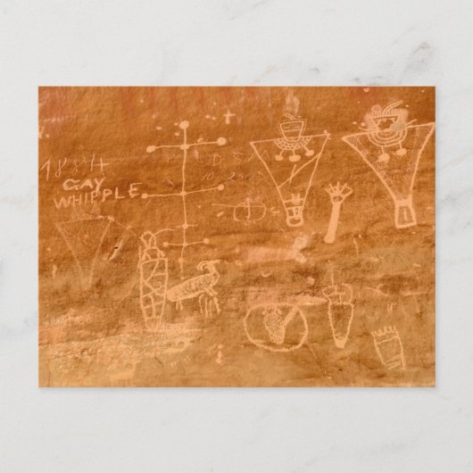 ユタ，セゴキャニオンペトログリフ ポストカード (正面)