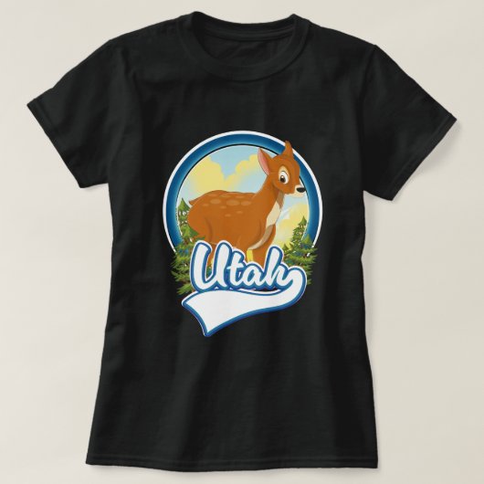 ユタ・ディア・トラベル ロゴ Tシャツ (デザイン正面)