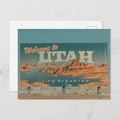 ユタ・ハイウェイのサイン写真へようこそ ポストカード (正面/裏面)