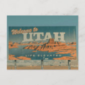 ユタ・ハイウェイのサイン写真へようこそ ポストカード (正面)