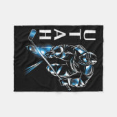 ユタ・ホッケー フリースブランケット (正面(横))