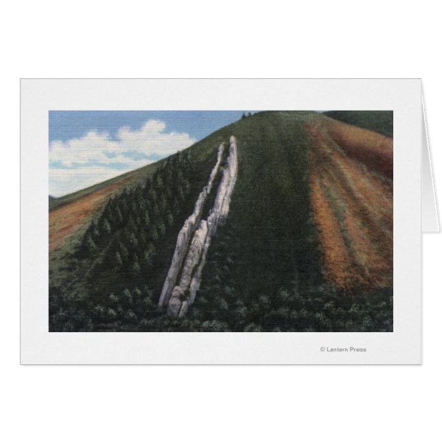 ユタ・ワイオミング近くのデビルズ・スライ縁どド (正面横)