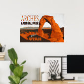 ユタ・ヴィンテージ旅行ポスター、アーチス国立公園 ポスター (ホームオフィス)
