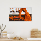 ユタ・ヴィンテージ旅行ポスター、アーチス国立公園 ポスター (キッチン)