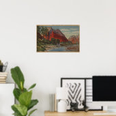 ユタ – 山威厳のある&エンジェルズランディング ポスター (ホームオフィス)