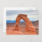 ユタ、米国。 アーチの国立公園の敏感なアーチ ポストカード (正面/裏面)