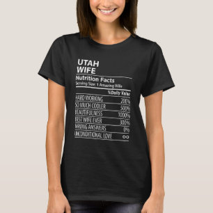 ユタUT妻の栄養事実女性USA州 Tシャツ