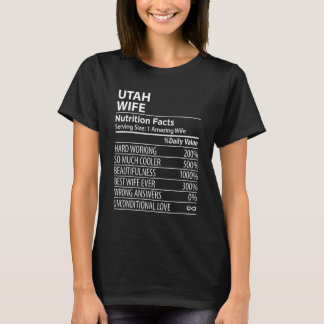 ユタUT妻の栄養事実女性USA州 Tシャツ