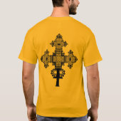 ユダのエチオピアライオンW/エチオピア十字架 Tシャツ (裏面)