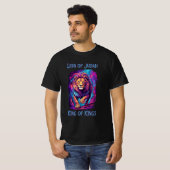 ユダのクリスチャン・ライオン・イエス・信仰の芸術 Tシャツ (正面フル)