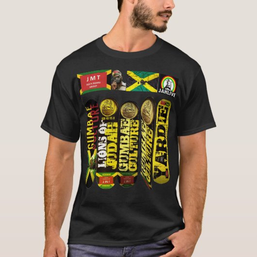 ユダのジャマイカ族。T-シャツ Tシャツ (正面)