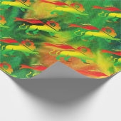 ユダのライオンラスタ色、絞り染め背景 ラッピングペーパー (角)