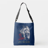 ユダのライオン海軍ブルーレッド金ゴールドクリスチャン クロスボディバッグ (裏面)